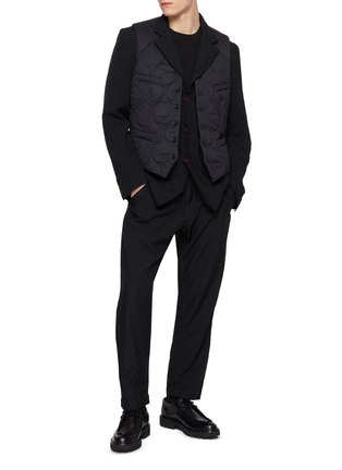Figure View - Click To Enlarge - COMME DES GARÇONS HOMME DEUX - Quilted Wool Gabardine Vest