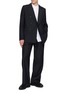 Figure View - Click To Enlarge - COMME DES GARÇONS HOMME DEUX - Double Breasted Double Lapel Shadow Stripe Blazer