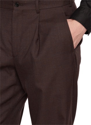  - COMME DES GARÇONS HOMME DEUX - Pleated Straight Leg Wool Melange Pants