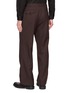 Back View - Click To Enlarge - COMME DES GARÇONS HOMME DEUX - Pleated Straight Leg Wool Melange Pants