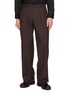 COMME DES GARÇONS HOMME DEUX Pleated Straight Leg Wool Melange Pants