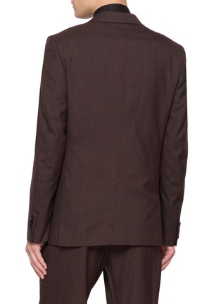Back View - Click To Enlarge - COMME DES GARÇONS HOMME DEUX - Single Breasted Wool Melange Blazer