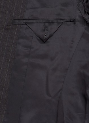  - COMME DES GARÇONS HOMME DEUX - Single Breasted Layered Vest Dobby Stripe Blazer