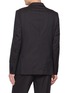 Back View - Click To Enlarge - COMME DES GARÇONS HOMME DEUX - Single Breasted Layered Vest Dobby Stripe Blazer