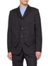 COMME DES GARÇONS HOMME DEUX Single Breasted Layered Vest Dobby Stripe Blazer