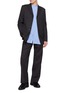 Figure View - Click To Enlarge - COMME DES GARÇONS HOMME DEUX - Single Breasted Layered Vest Dobby Stripe Blazer