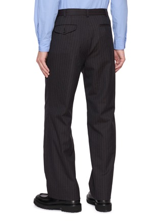 Back View - Click To Enlarge - COMME DES GARÇONS HOMME DEUX - Straight Leg Dobby Stripe Pants