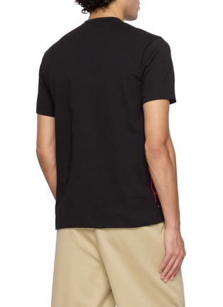 Back View - Click To Enlarge - COMME DES GARÇONS SHIRT - Paint Drip Hem T-Shirt