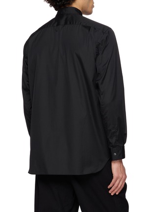 Back View - Click To Enlarge - COMME DES GARÇONS SHIRT - Paint Splatter Hem Cotton Poplin Shirt