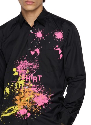  - COMME DES GARÇONS SHIRT - Front Paint Splatter Cotton Poplin Shirt