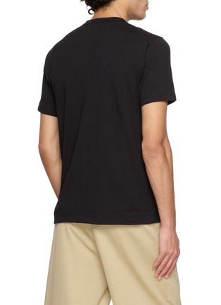 Back View - Click To Enlarge - COMME DES GARÇONS SHIRT - Paint Splotches Hem T-Shirt