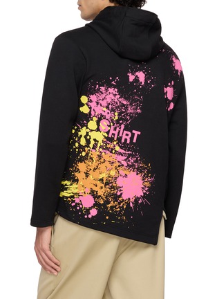 Back View - Click To Enlarge - COMME DES GARÇONS SHIRT - Paint Splotches Zip Up Hoodie
