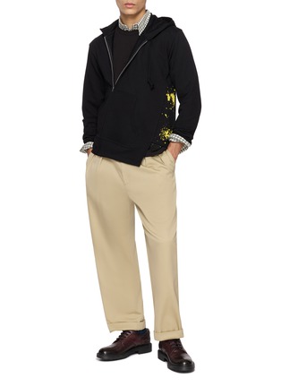 Figure View - Click To Enlarge - COMME DES GARÇONS SHIRT - Paint Splotches Zip Up Hoodie