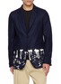 COMME DES GARÇONS SHIRT Paint Drip Hem Single Breasted Blazer
