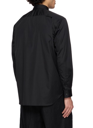 Back View - Click To Enlarge - COMME DES GARÇONS SHIRT - Paint Drip Hem Cotton Poplin Shirt