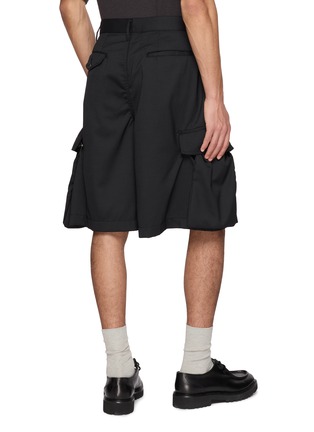 Back View - Click To Enlarge - COMME DES GARÇONS SHIRT - Pinstripe Wide Shorts