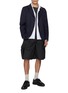 Figure View - Click To Enlarge - COMME DES GARÇONS SHIRT - Gathered Back Herringbone Single Breasted Blazer