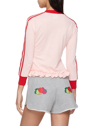 Back View - Click To Enlarge - ADIDAS - X Simone Rocha Three Stripe Ruffled T-Shirt