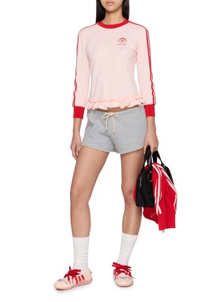 Figure View - Click To Enlarge - ADIDAS - X Simone Rocha Three Stripe Ruffled T-Shirt