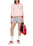Figure View - Click To Enlarge - ADIDAS - X Simone Rocha Three Stripe Ruffled T-Shirt