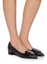 Figure View - Click To Enlarge - EQUIL - 22 Block Heel Leather Pumps