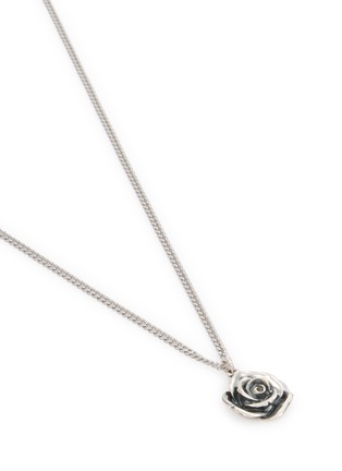 Detail View - Click To Enlarge - EMANUELE BICOCCHI - Large Rose Pendant Sterling Silver Necklace