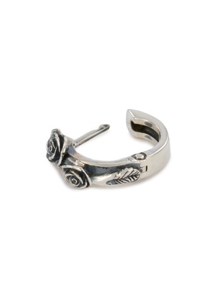Detail View - Click To Enlarge - EMANUELE BICOCCHI - Rose Sterling Silver Hoop Earrings