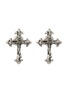 EMANUELE BICOCCHI Rose Cross Sterling Silver Stud Earrings