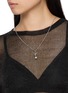 Front View - Click To Enlarge - EMANUELE BICOCCHI - Rose Cross Small Pearl Sterling Silver Necklace