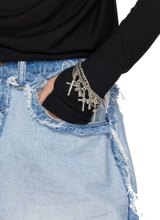 Front View - Click To Enlarge - EMANUELE BICOCCHI - Notre Cross Sterling Silver Chain Bracelet