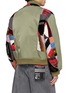 Back View - Click To Enlarge - KHOKI - Quilted Patchwork Bomber Jacket