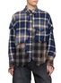KHOKI Vintage Effect Patchwork Chequered Shirt