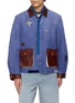 KHOKI Leather Collar Vintage Finished Worker Jacket