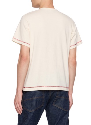 Back View - Click To Enlarge - KHOKI - Hand Embroidered Cotton T-Shirt