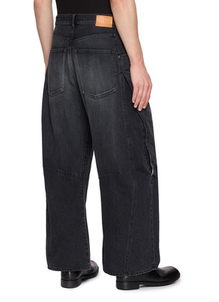 Back View - Click To Enlarge - KHOKI - 3D Cut Cotton Denim Jeans