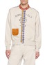KHOKI Vintage-Finished Mixed Plaid Cotton Cardigan