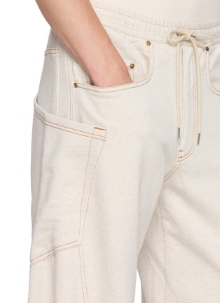  - KHOKI - 3D Cut Drawstring Waistband Cotton Sweatpants