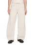 KHOKI 3D Cut Drawstring Waistband Cotton Sweatpants