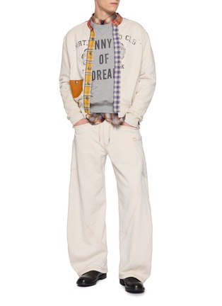 Figure View - Click To Enlarge - KHOKI - 3D Cut Drawstring Waistband Cotton Sweatpants