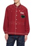 KHOKI Cross-Stitch Embroidered Coach Jacket