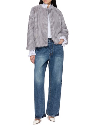 Figure View - Click To Enlarge - YVES SALOMON - Cropped Fur Jacket