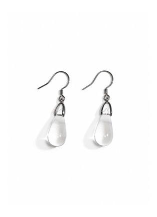 Detail View - Click To Enlarge - HEALORA - Moontide Dew Clear Quartz Earrings