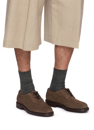 Figure View - Click To Enlarge - DOUCAL'S - Suede Derby Shoes