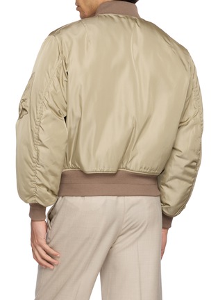 Back View - Click To Enlarge - AURALEE - Merino Lined Silk Twill Blouson Jacket