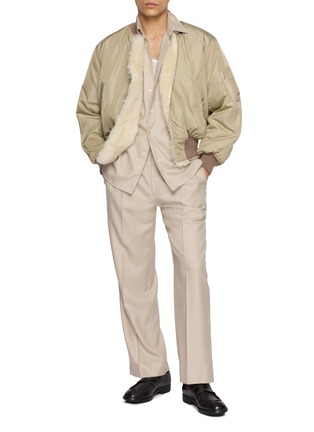Figure View - Click To Enlarge - AURALEE - Merino Lined Silk Twill Blouson Jacket