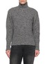 AURALEE Tweed Turtleneck Knit Top