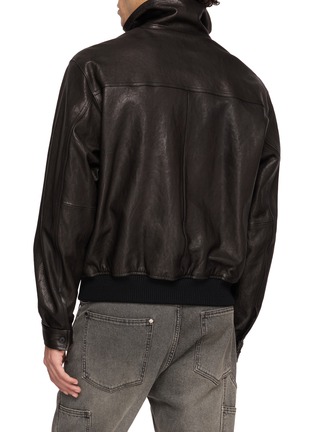Back View - Click To Enlarge - AURALEE - Textured Leather Blouson Jacket