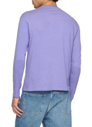 Back View - Click To Enlarge - AURALEE - Brushed Cotton Jersey Long Sleeve T-Shirt