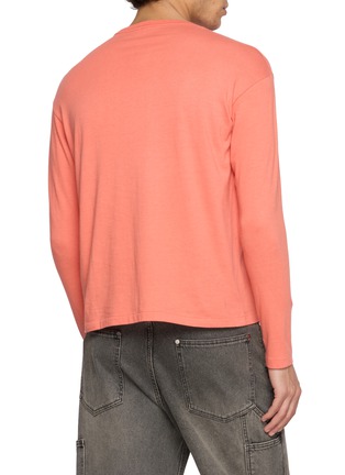 Back View - Click To Enlarge - AURALEE - Brushed Cotton Jersey Long Sleeve T-Shirt