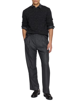Figure View - Click To Enlarge - AURALEE - Super Light Two Tuck Wool Trousers